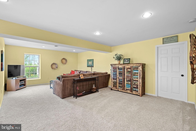 36453 Dwyer Ct, Round Hill, VA 20141 - carpeted living area featuring baseboards and recessed lighting