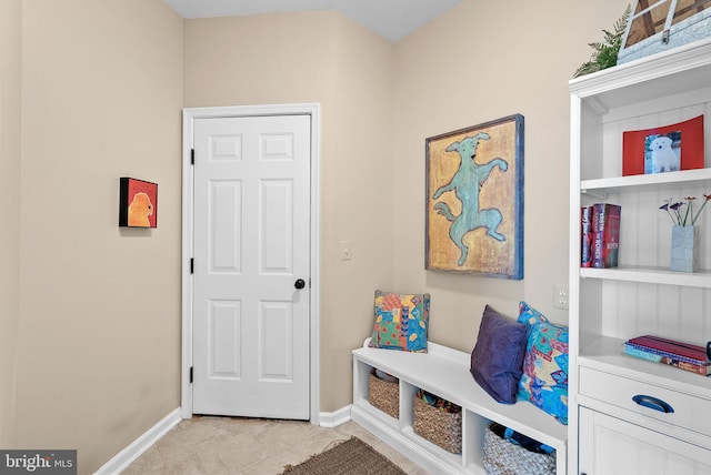 36453 Dwyer Ct, Round Hill, VA 20141 - mudroom featuring baseboards and light tile patterned floors