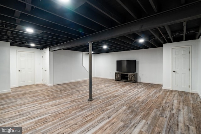 1363 Byberry Rd, Huntingdon Valley, PA 19006 - finished below grade area featuring wood finished floors and baseboards