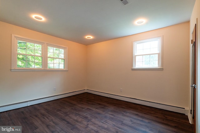1363 Byberry Rd, Huntingdon Valley, PA 19006 - spare room with dark wood-style flooring and recessed lighting