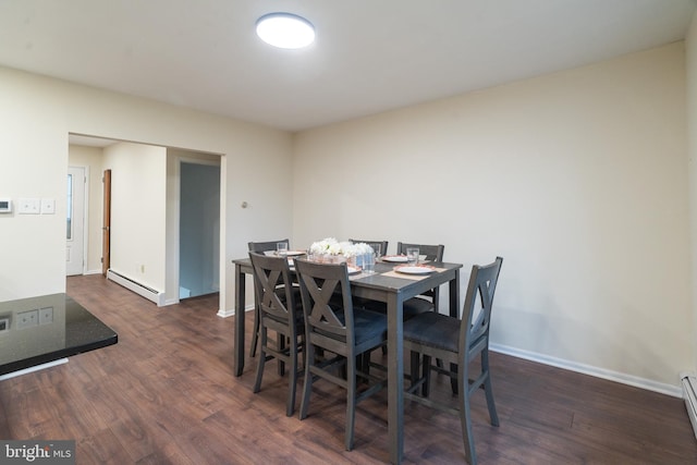 1363 Byberry Rd, Huntingdon Valley, PA 19006 - dining area with a baseboard radiator and wood finished floors