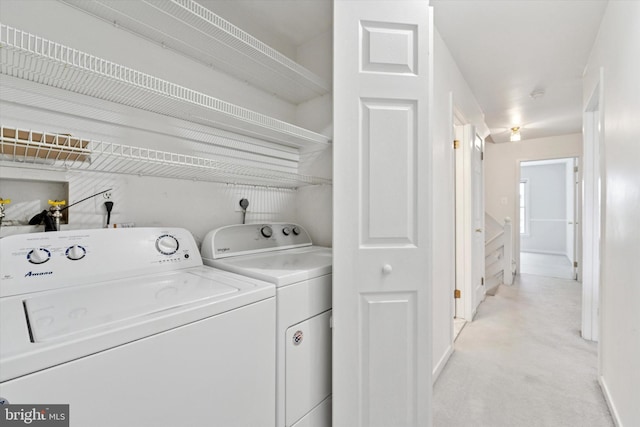 1305 Halifax Ct Unit 1305, West Chester, PA 19382 - laundry area featuring separate washer and dryer and light carpet
