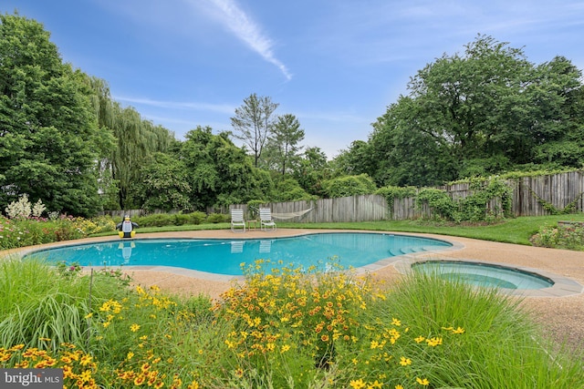 3917 Fessenden St NW, Washington, DC 20016 - view of pool with a fenced backyard and view of scattered trees