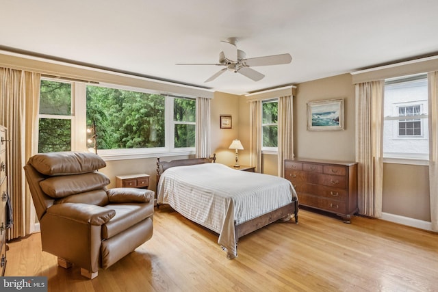 3917 Fessenden St NW, Washington, DC 20016 - bedroom featuring light wood-type flooring and a ceiling fan