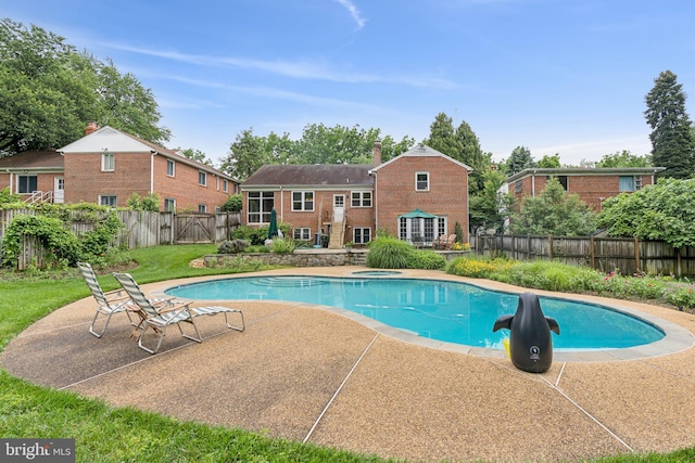 3917 Fessenden St NW, Washington, DC 20016 - view of pool featuring a fenced backyard and a patio