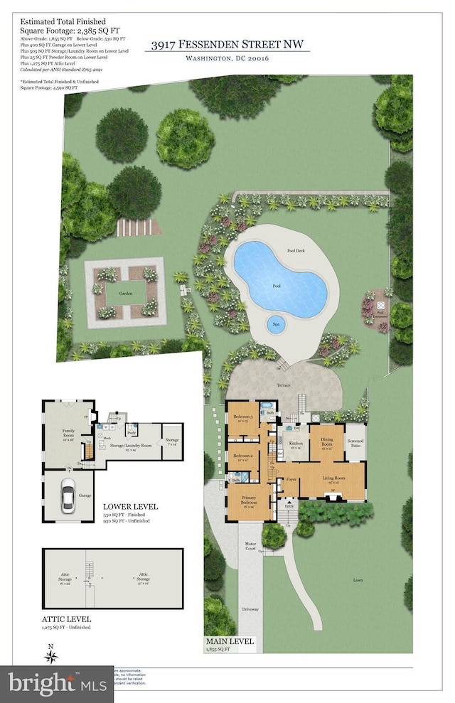 3917 Fessenden St NW, Washington, DC 20016 - view of room layout