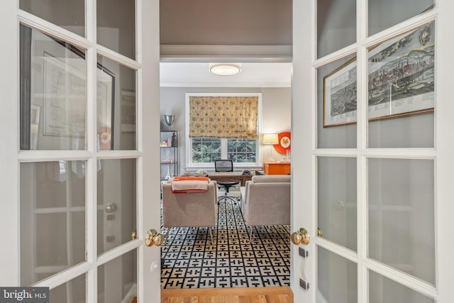 10 Callery Way, Malvern, PA 19355 - office area featuring french doors and crown molding