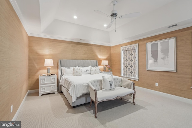 10 Callery Way, Malvern, PA 19355 - bedroom with a raised ceiling, carpet, recessed lighting, and a ceiling fan