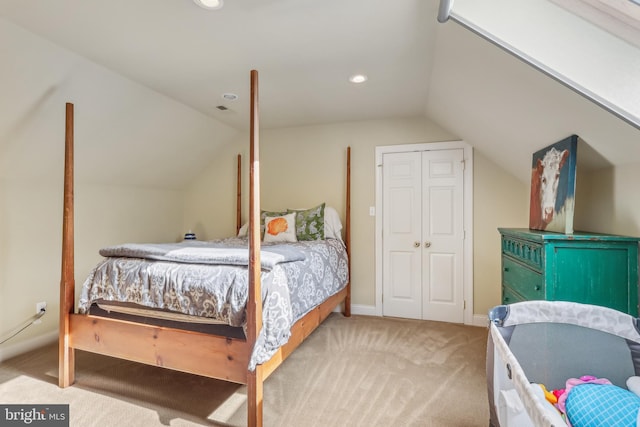 10 Callery Way, Malvern, PA 19355 - bedroom featuring carpet floors, lofted ceiling, recessed lighting, and a closet