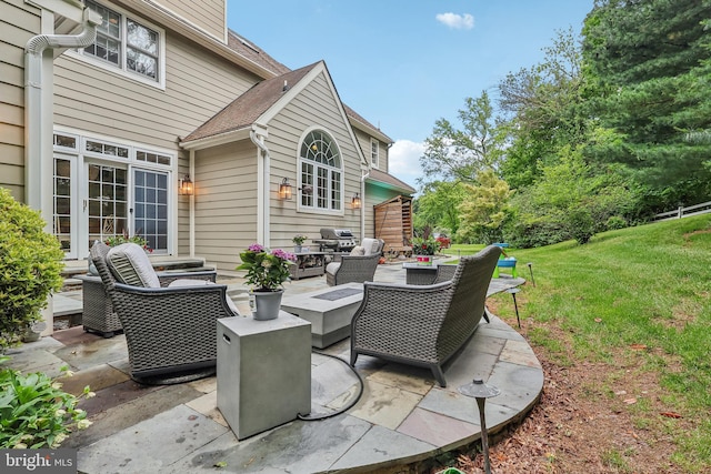 10 Callery Way, Malvern, PA 19355 - view of patio featuring an outdoor living space with a fire pit