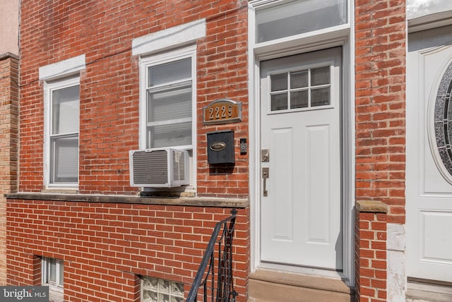 2229 S Darien St, Philadelphia, PA 19148 - entrance to property featuring brick siding and cooling unit