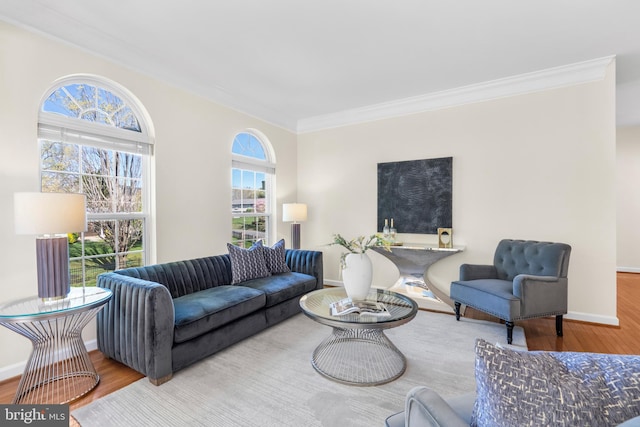 4509 Rhett Ln, Fairfax, VA 22030 - living area with wood finished floors and crown molding