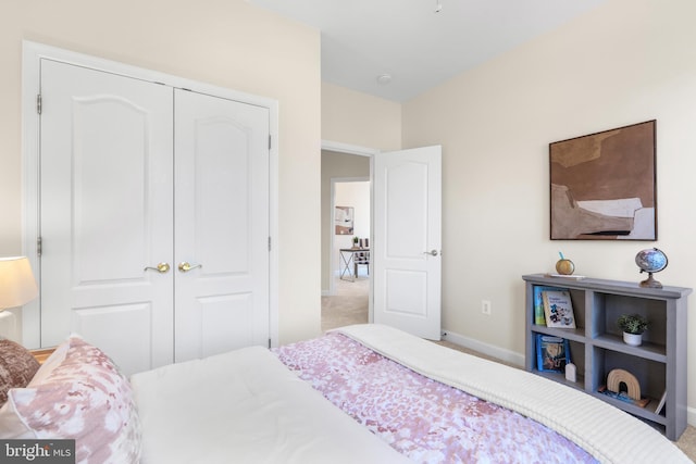 4509 Rhett Ln, Fairfax, VA 22030 - carpeted bedroom with a closet and baseboards