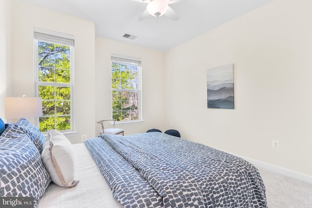 4509 Rhett Ln, Fairfax, VA 22030 - carpeted bedroom with baseboards and ceiling fan