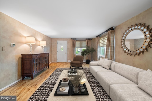 532 Wicker Ave, Bensalem, PA 19020 - living room featuring baseboards and light wood-type flooring