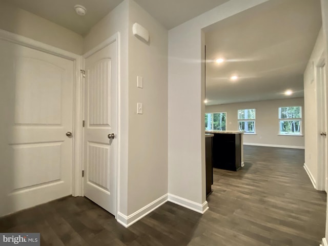 1329 Fairview Ln, Salisbury, MD 21801 - hall featuring baseboards and dark wood-style floors