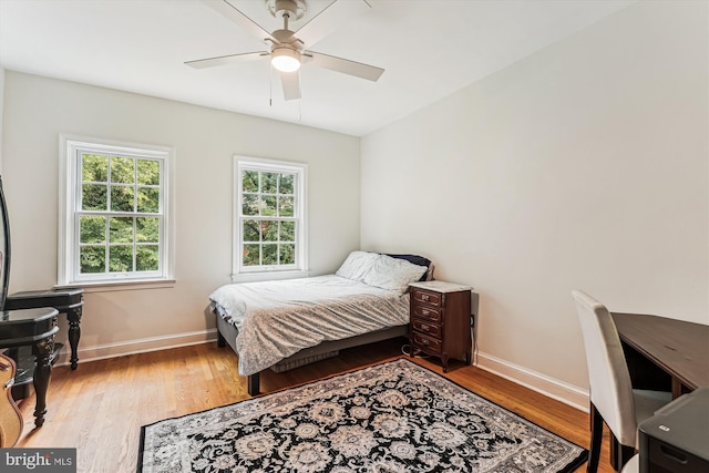 423 5th St SE, Washington, DC 20003 - bedroom with wood finished floors and ceiling fan
