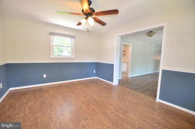 207 Maryland Ave, Newport, DE 19804 - spare room with wood finished floors and ceiling fan
