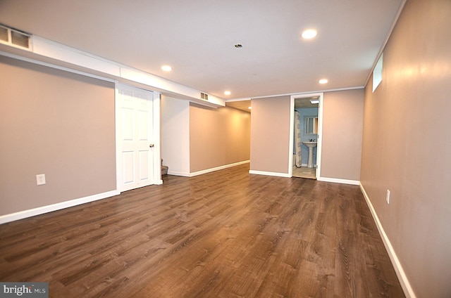 207 Maryland Ave, Newport, DE 19804 - finished basement with recessed lighting and wood finished floors