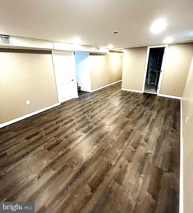 207 Maryland Ave, Newport, DE 19804 - finished below grade area featuring dark wood finished floors and baseboards