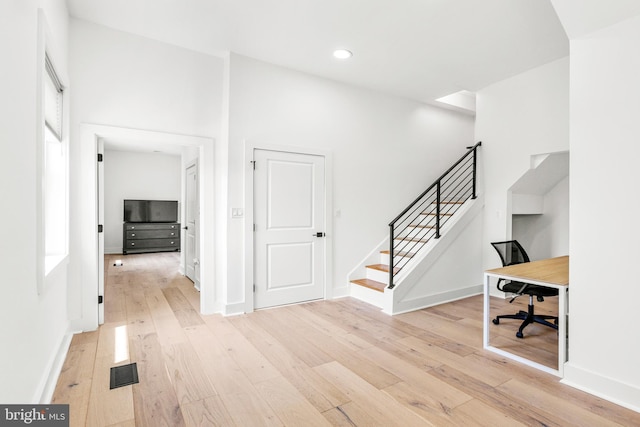 1922 1st St NW Unit B, Washington, DC 20001 - home office with light wood-style floors and recessed lighting
