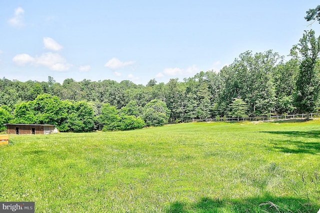 121 Sweetbriar Ln, Winchester, VA 22603 - view of yard with a wooded view and a view of rural / pastoral area