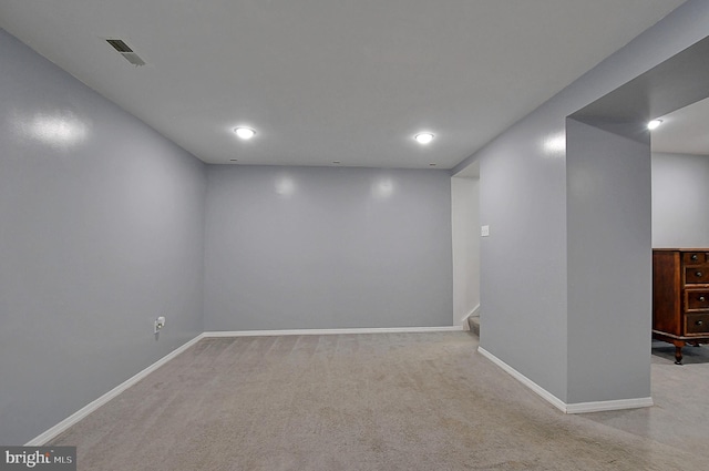 121 Sweetbriar Ln, Winchester, VA 22603 - spare room with carpet flooring, recessed lighting, and stairway