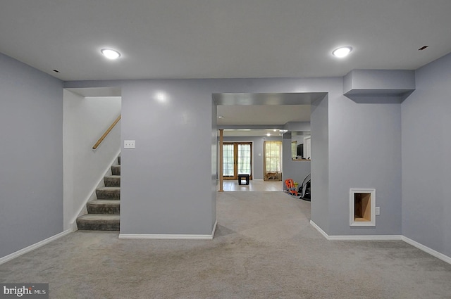 121 Sweetbriar Ln, Winchester, VA 22603 - below grade area with carpet and stairs