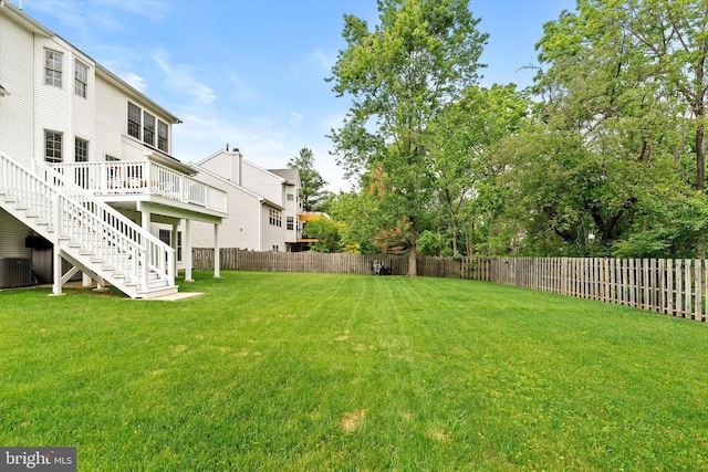 9 Hedgecroft Dr, Pennington, NJ 08534 - fenced backyard featuring stairway and a deck