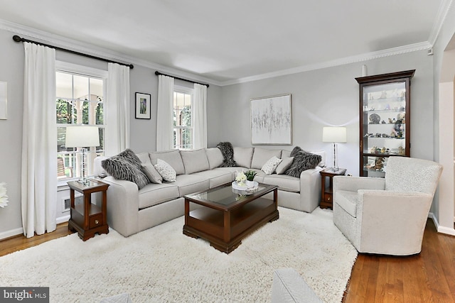 11166 Deuaughn Ct, Fairfax Station, VA 22039 - living room featuring crown molding and wood finished floors