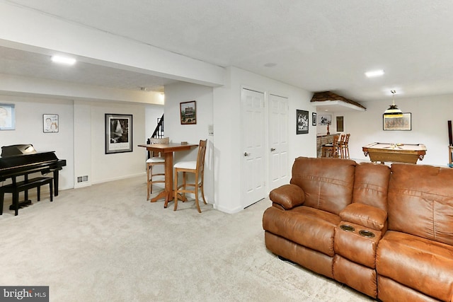 11166 Deuaughn Ct, Fairfax Station, VA 22039 - living room featuring carpet flooring and pool table