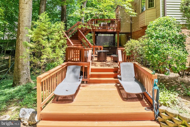 11166 Deuaughn Ct, Fairfax Station, VA 22039 - deck with stairway