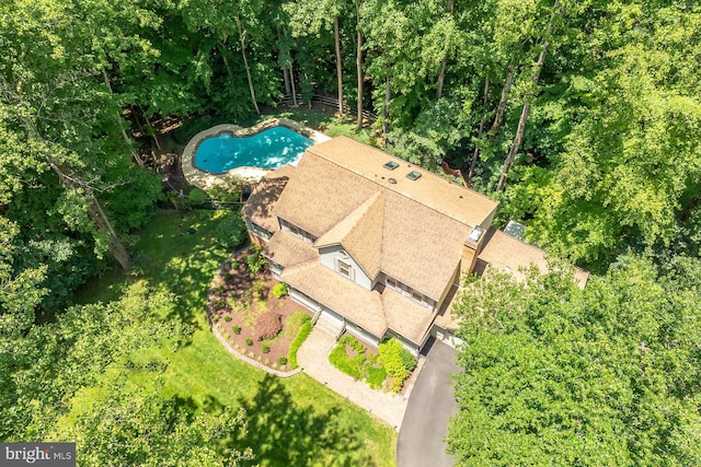 11166 Deuaughn Ct, Fairfax Station, VA 22039 - view from above of property with a pool