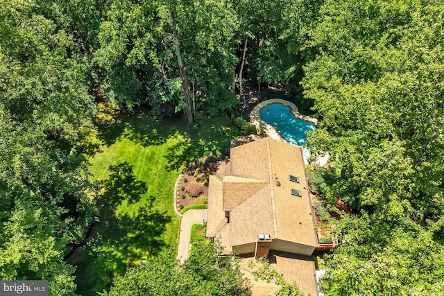 11166 Deuaughn Ct, Fairfax Station, VA 22039 - view from above of property featuring a pool area