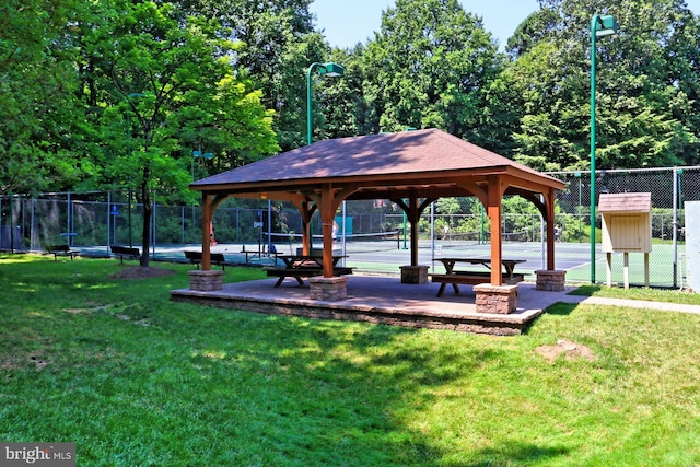 11166 Deuaughn Ct, Fairfax Station, VA 22039 - view of home's community featuring a tennis court and a gazebo