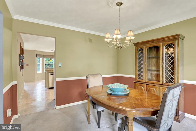 22 Piston Ct, Stewartstown, PA 17363 - dining room featuring a chandelier and ornamental molding