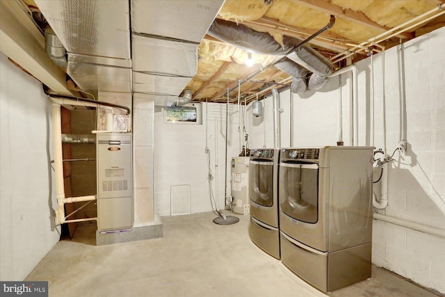 22 Piston Ct, Stewartstown, PA 17363 - unfinished below grade area featuring water heater and washing machine and dryer
