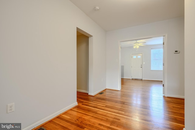305 Folcroft St, Baltimore, MD 21224 - spare room featuring a smoke detector and light wood-style floors