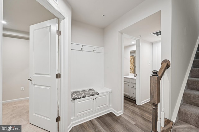 3745 Cedar Mountain Way, Hanover, MD 21076 - mudroom with wood finished floors and recessed lighting