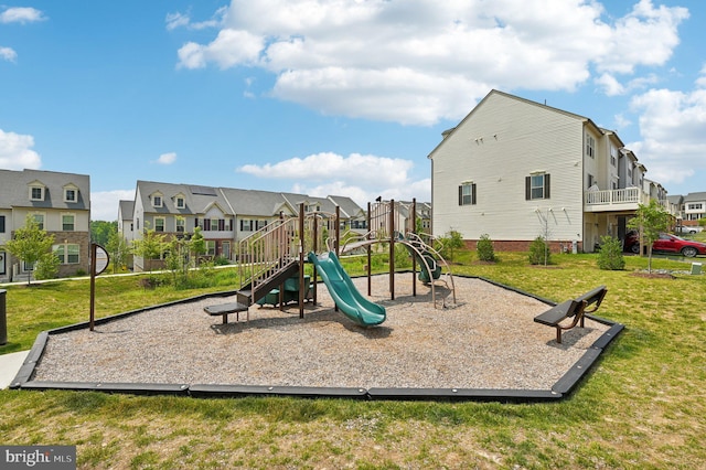 3745 Cedar Mountain Way, Hanover, MD 21076 - community playground with a residential view and a lawn
