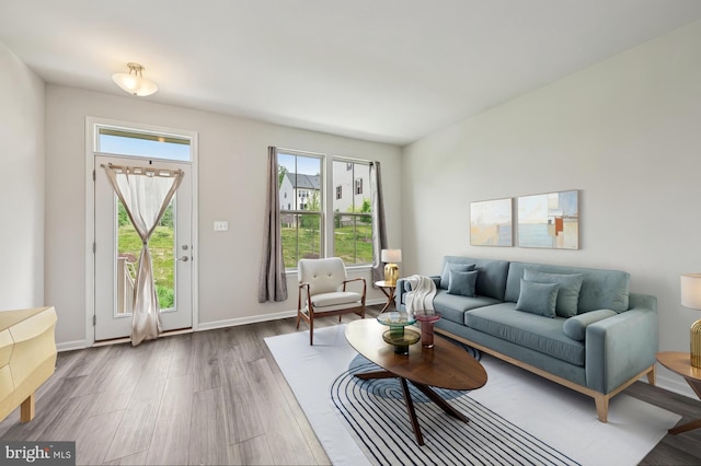 3745 Cedar Mountain Way, Hanover, MD 21076 - living room featuring wood finished floors and baseboards