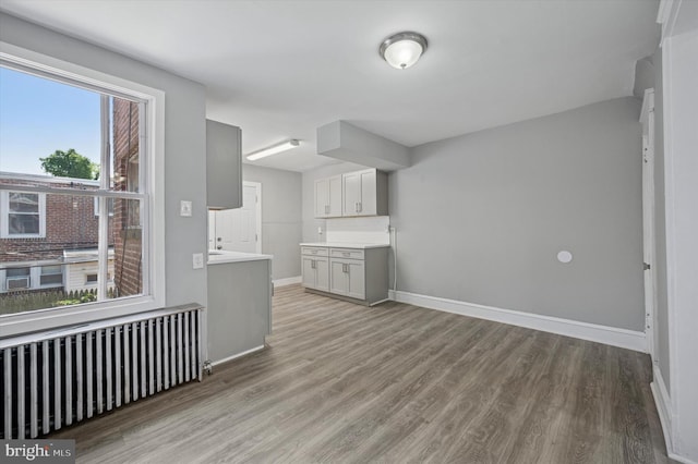 510 E Queen Ln, Philadelphia, PA 19144 - unfurnished living room with radiator and light wood finished floors