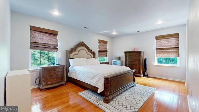 47 Buck Rd, Mays Landing, NJ 08330 - bedroom featuring multiple windows, light wood-style floors, and recessed lighting