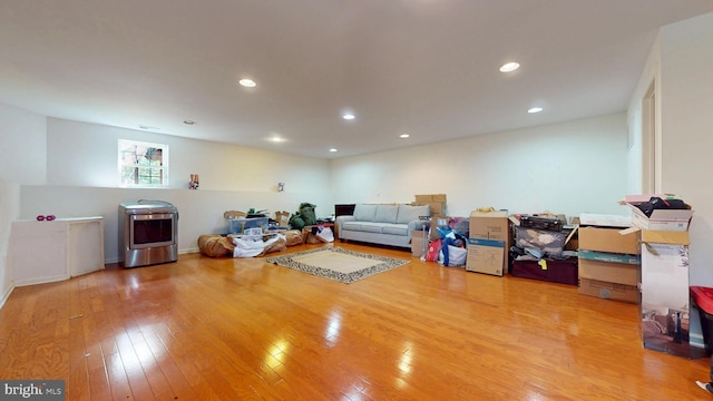 47 Buck Rd, Mays Landing, NJ 08330 - living area featuring hardwood / wood-style flooring and recessed lighting
