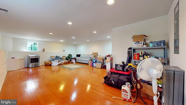 47 Buck Rd, Mays Landing, NJ 08330 - living area with hardwood / wood-style flooring and recessed lighting