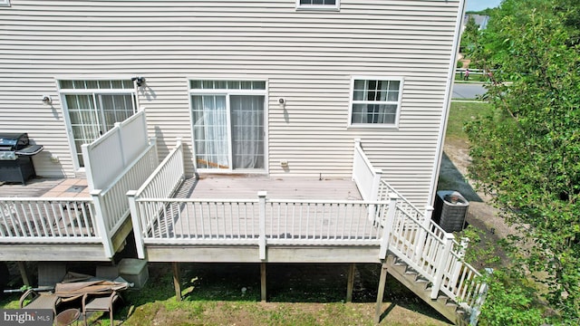 47 Buck Rd, Mays Landing, NJ 08330 - wooden terrace with area for grilling and stairs