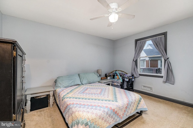 5200 Daybreak Ct, Baltimore, MD 21206 - bedroom with light colored carpet and a ceiling fan