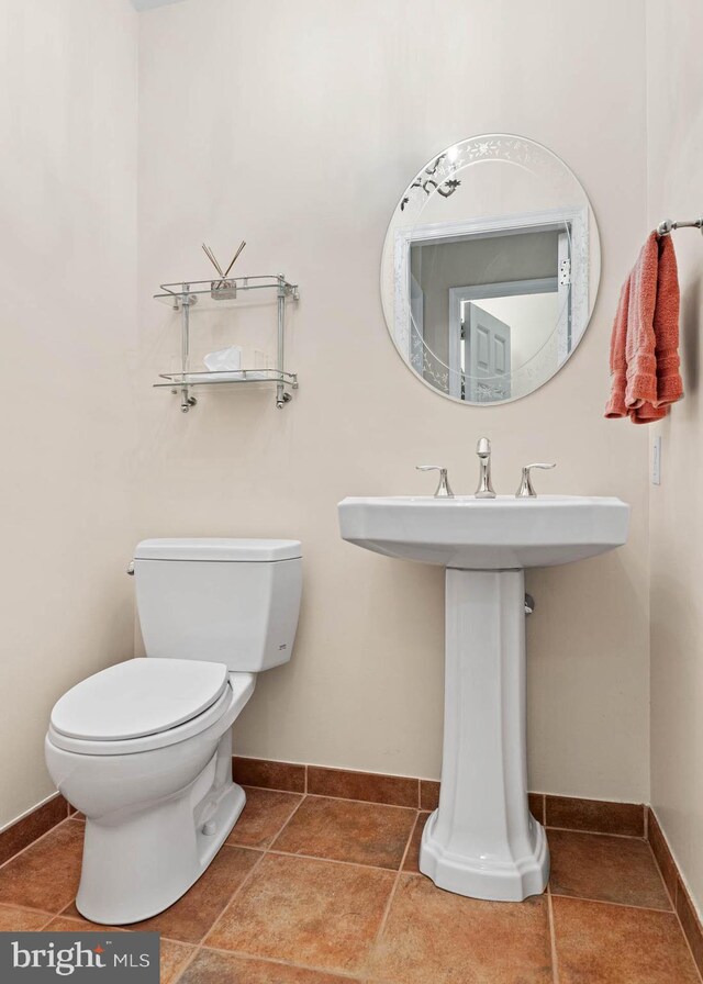 544 N Wayne Ave, Wayne, PA 19087 - bathroom with toilet and tile patterned flooring