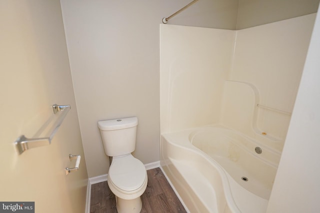 612 S Division St, Fruitland, MD 21826 - full bathroom with toilet and wood finished floors