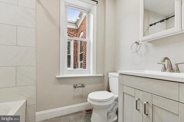 252 N 3rd St, North Wales, PA 19454 - full bath featuring vanity, a shower, and tile patterned floors